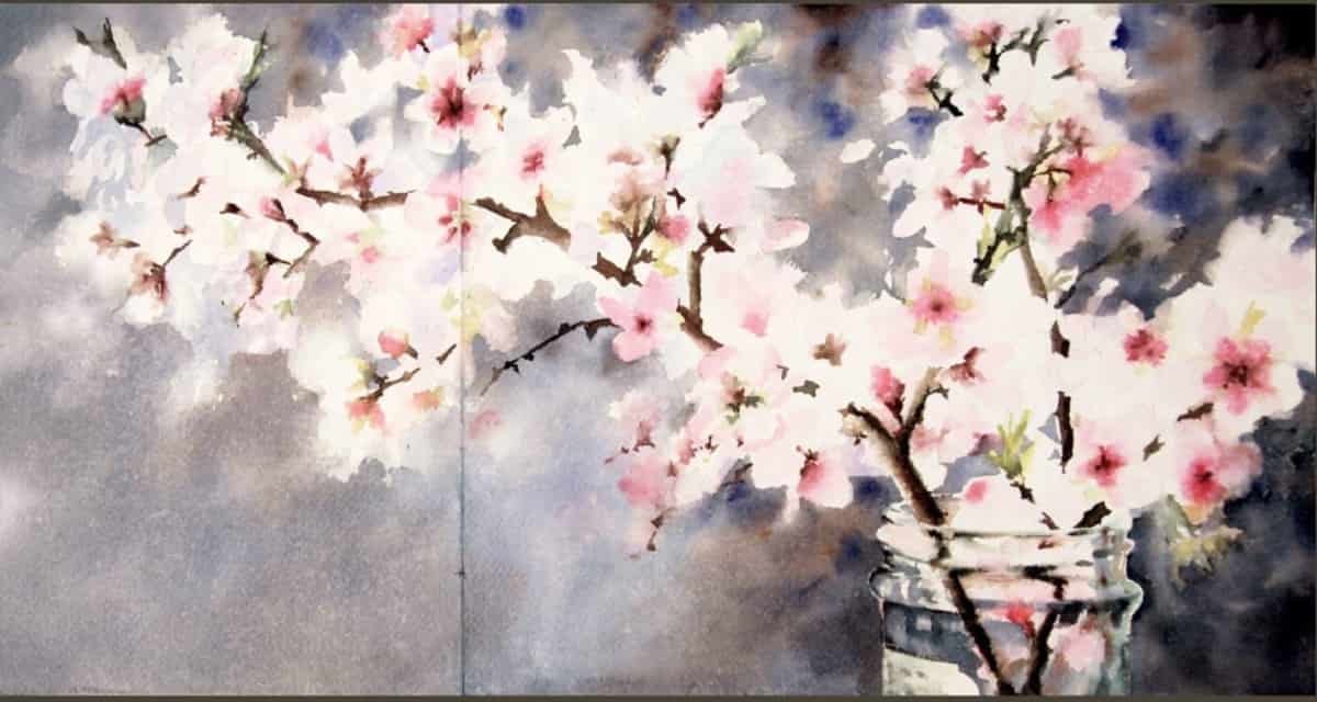 Flower 6, a beautiful watercolor painting by the Italian-watercolor-artist-Valentina-Verlatomin